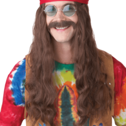 California Costumes 1960's Mens Hippie Wig & Moustache