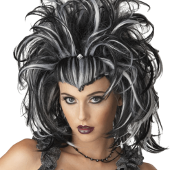 Palmer Halloween Black & White Evil Sorceress Wig