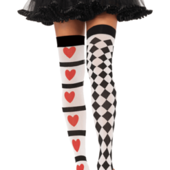 Morris Costumes Harlequin & Heart Stockings Circus