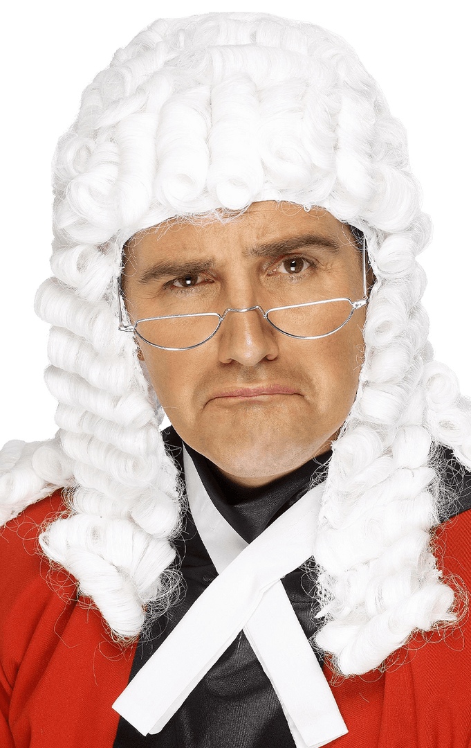 Smiffys White Judge Wig 1 Smiffys White Judge Wig