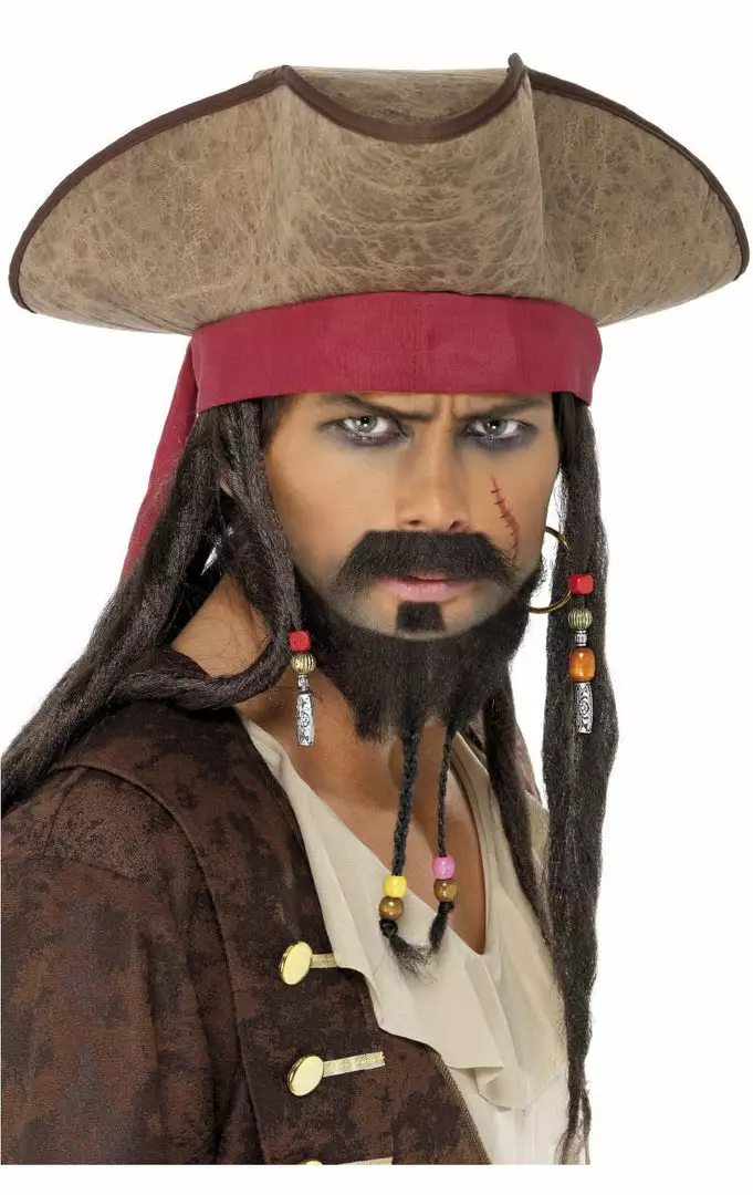 Smiffys Jack Sparrow Pirate Hat Pirates 1 Smiffys Jack Sparrow Pirate Hat Pirates