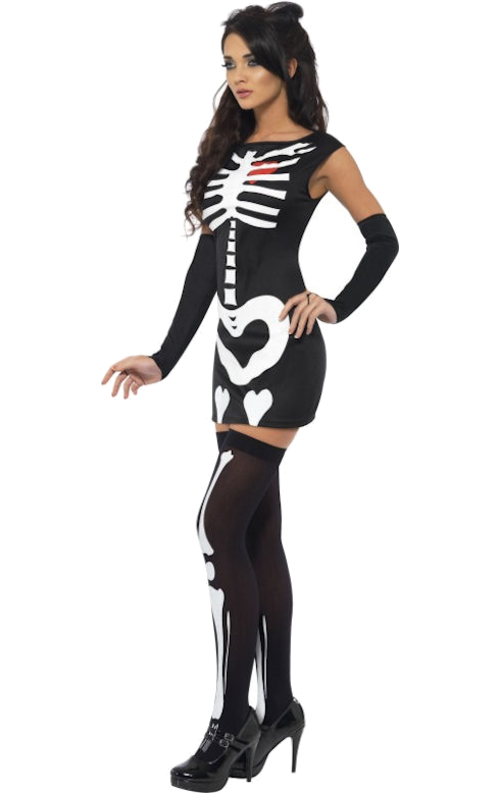 Smiffys Fever Sexy Skeleton Costume Halloween 2 Smiffys Fever Sexy Skeleton Costume Halloween