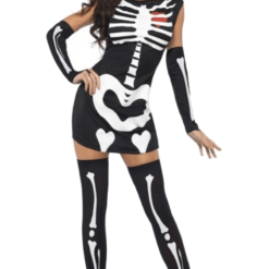 Smiffys Fever Sexy Skeleton Costume Halloween