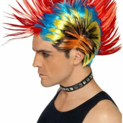 Smiffys 80s Multi-coloured Mohawk Wig