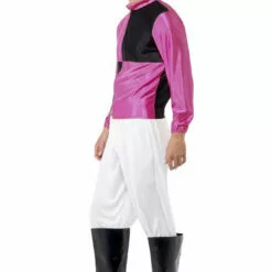 Smiffys Mens Pink And Black Jockey Costume Novelty