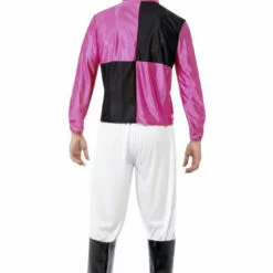 Smiffys Mens Pink And Black Jockey Costume Novelty
