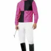 Smiffys Mens Pink And Black Jockey Costume Novelty
