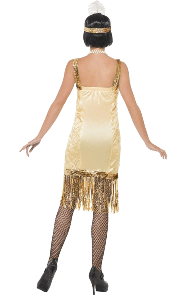Smiffys Golden Flapper Costume 3 Smiffys Golden Flapper Costume