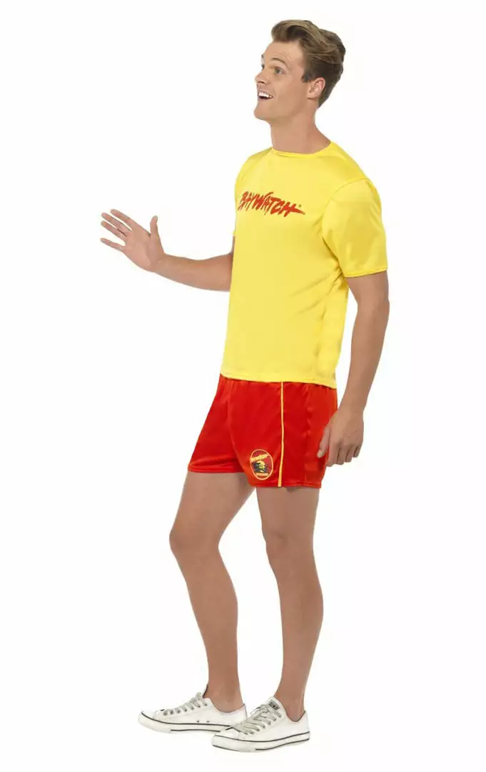 Smiffys Mens Baywatch Tee Costume TV 2 Smiffys Mens Baywatch Tee Costume TV