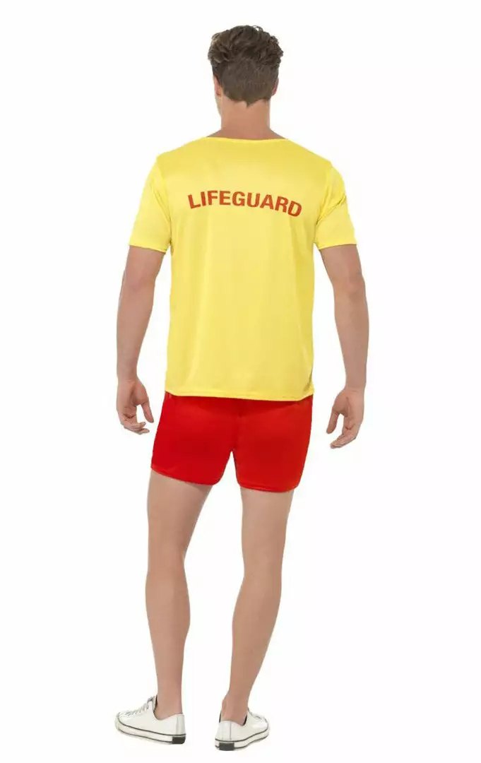 Smiffys Mens Baywatch Tee Costume TV 3 Smiffys Mens Baywatch Tee Costume TV