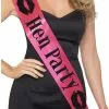 Smiffys Pink Hen Party Sash Hen Night