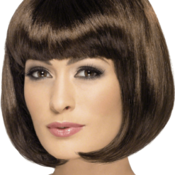 Smiffys Short Brown Bob Wig With Fringe Movies