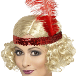 Smiffys Flapper Blonde Wig & Headband All Decades /Era Costumes