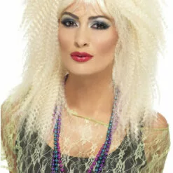 Smiffys All Decades /Era Costumes Crimped Blonde Wig