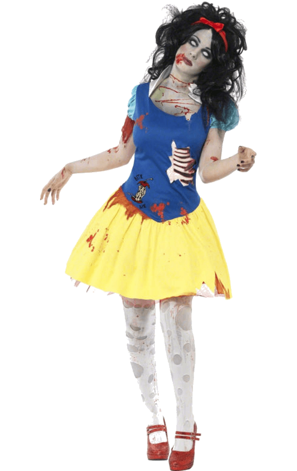 Smiffys Adult Zombie Snow White Costume 1 Smiffys Adult Zombie Snow White Costume