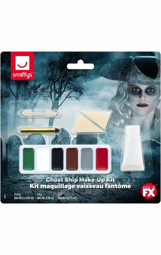 Smiffys White Ghost Make Up Set Halloween 2 Smiffys White Ghost Make Up Set Halloween