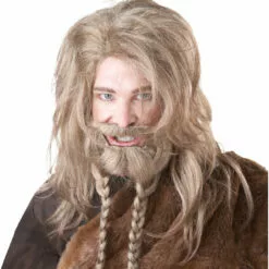 California Costumes Cavemen & Cavewomen Blonde Viking Wig & Facial Hair Set