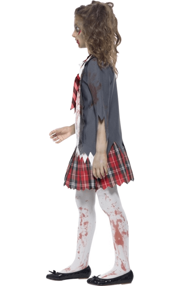 Smiffys Kids Zombie School Girl Costume 2 Smiffys Kids Zombie School Girl Costume
