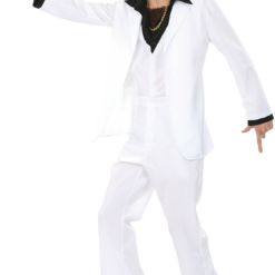 Orion Costumes Adult 1970s White Suit Costume
