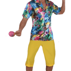 Orlob Adult Mens Yellow Shorts Hawaiian