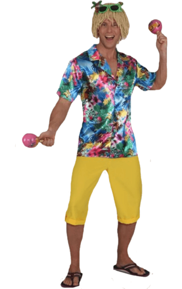 Orlob Adult Mens Yellow Shorts Hawaiian 1 Orlob Adult Mens Yellow Shorts Hawaiian