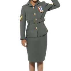 Smiffys Military Kids WW2 Army Girl Costume