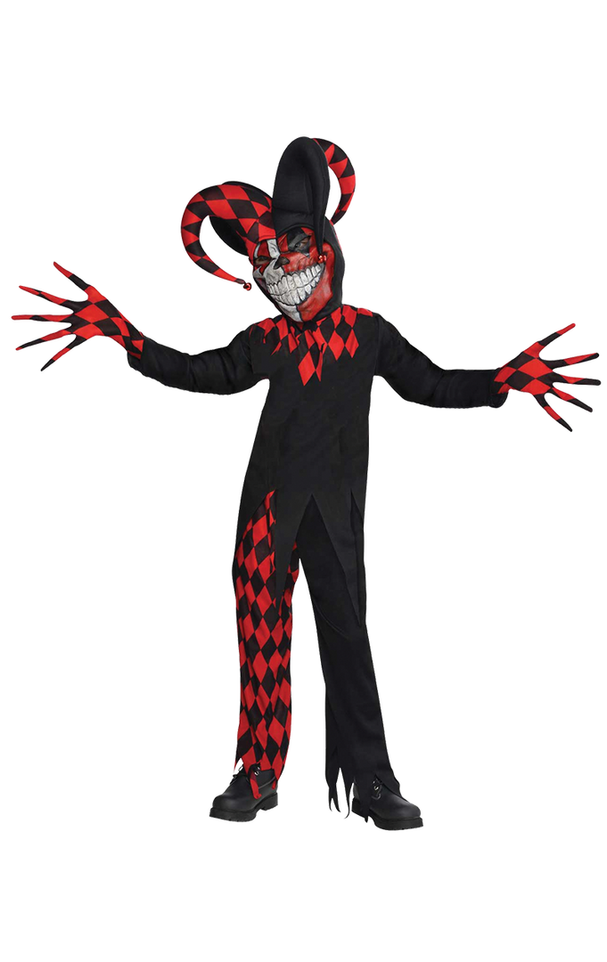 Amscan Kids Krazed Jester Costume 1 Amscan Kids Krazed Jester Costume
