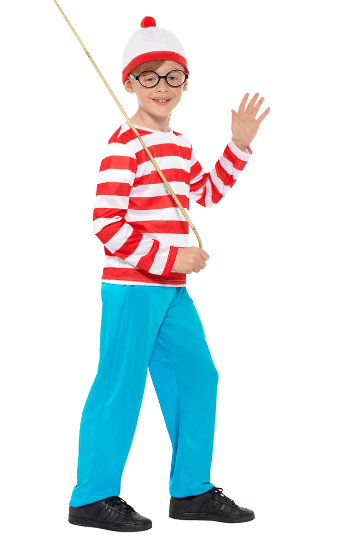 Smiffys Kids Where's Wally Costume Book Characters 2 Smiffys Kids Where's Wally Costume Book Characters