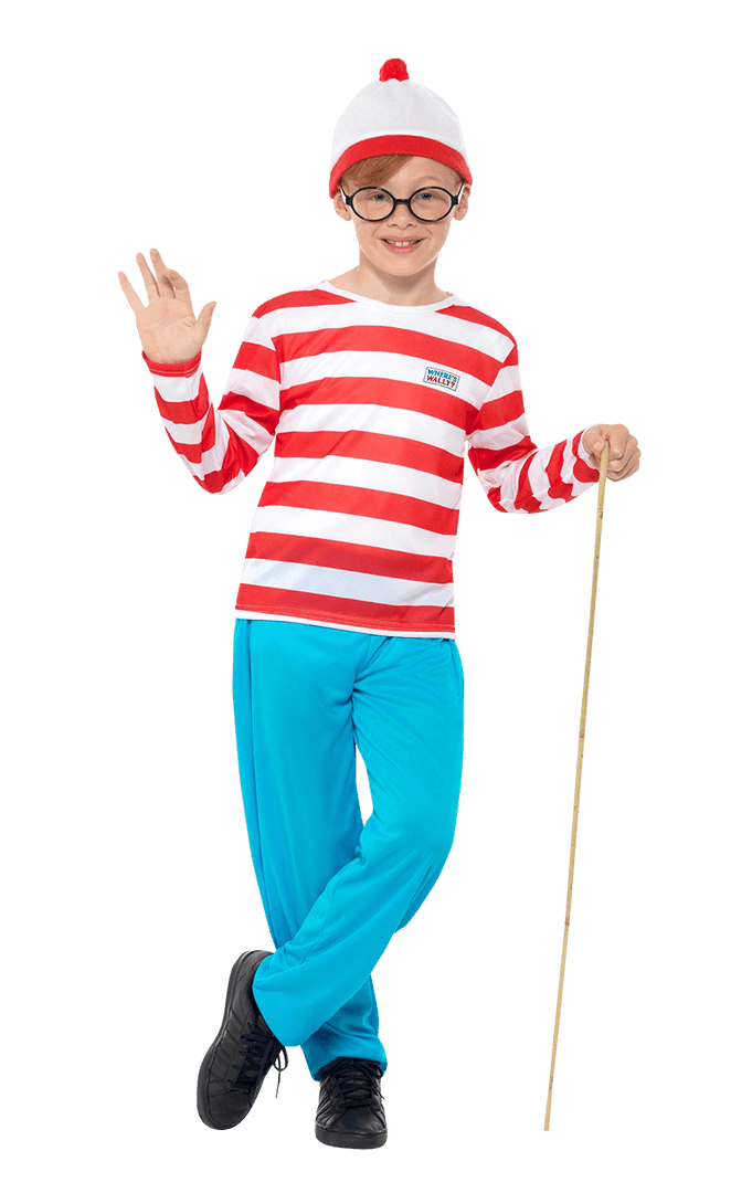Smiffys Kids Where's Wally Costume Book Characters 1 Smiffys Kids Where's Wally Costume Book Characters