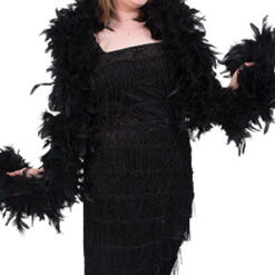 Generic Black Feather Boa Accessory 1920's