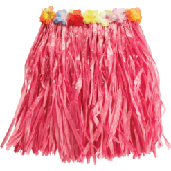 Rubies Hawaiian Pink Grass Skirt