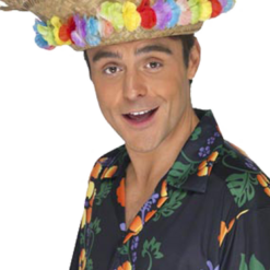 Smiffys Hawaiian Straw Hat Accessory