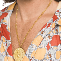 Smiffys 1960's Gold Metal Medallion Accessory