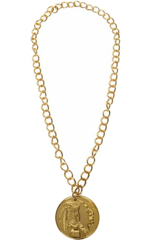 Smiffys 1960's Gold Metal Medallion Accessory