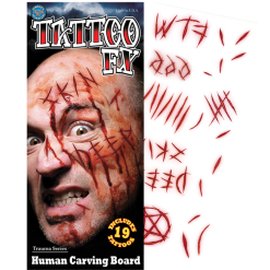 Tinsley Transfers Halloween Carving Board Temporary Tattoos