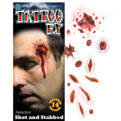 Tinsley Transfers Sliced & Shot Temporary Tattoos