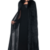 Underwraps Full Length Black Hooded Cloak Halloween