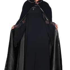 Underwraps Halloween 63'' Black Velvet & Satin Cape