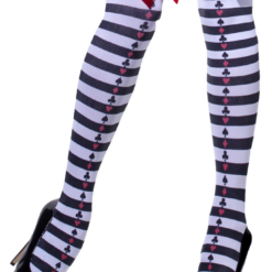 Smiffys Alice In Wonderland Stripy Bow & Glitter Stockings