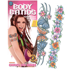 Tinsley Transfers Flowers Body Band Tattoo