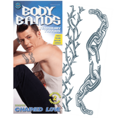 Tinsley Transfers Punk Chained Body Band Tattoo