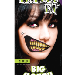 Tinsley Transfers Clowns 2 Faced Mouth Tattoo