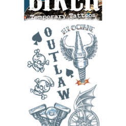 Tinsley Transfers Biker Tattoo Set Accessory Punk