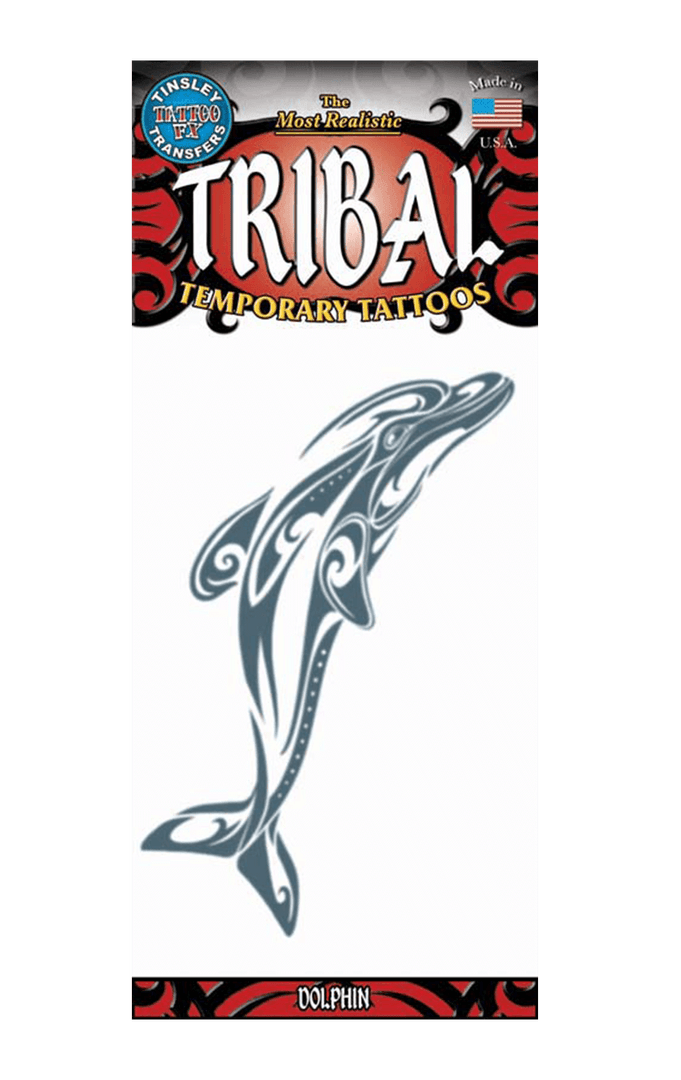 Tinsley Transfers Dolphin Tribal Temporary Tattoo Under The Sea 1 Tinsley Transfers Dolphin Tribal Temporary Tattoo Under The Sea