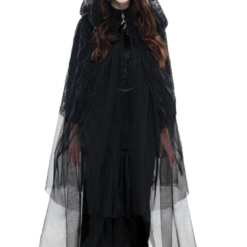 Amscan Black Hooded Lace Cape