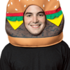Rasta Imposta Food & Drink Burger Headpiece Accessory