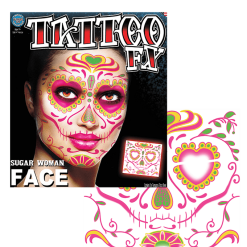 Tinsley Transfers Floral Sugar Skull Accessory Temporary Tattoos