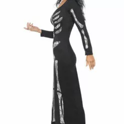 Smiffys Womens Skeleton Maxi Dress Costume Costumes Under £20