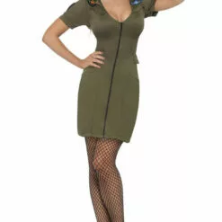 Smiffys Womens Top Gun Costume Military