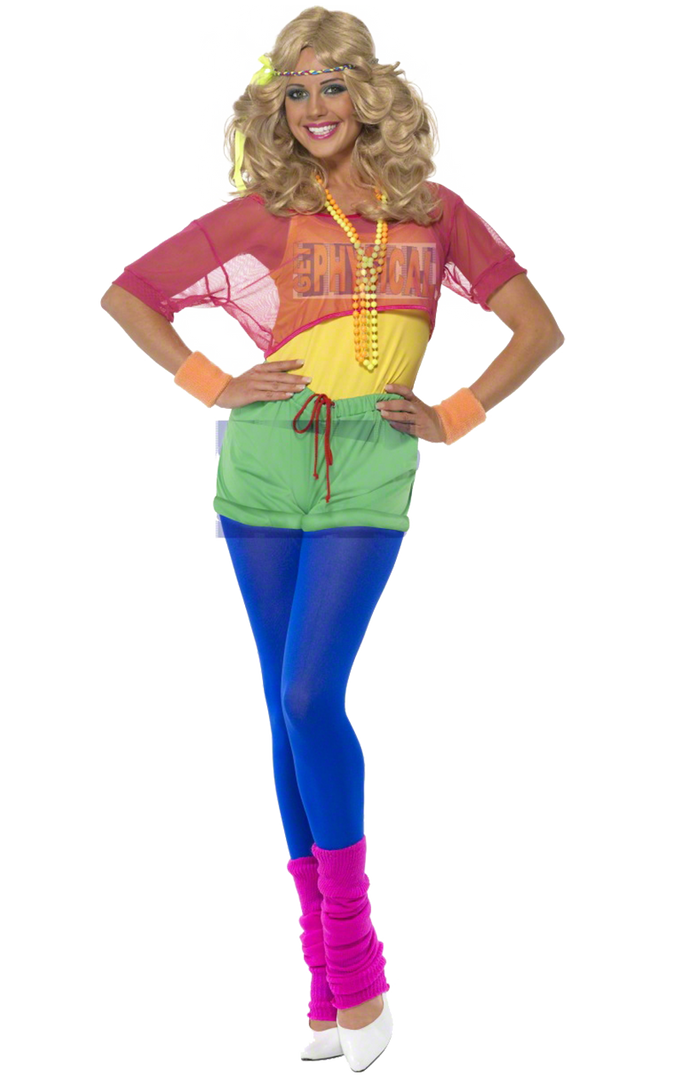 Smiffys Womens Let's Get Physical Costume 1 Smiffys Womens Let's Get Physical Costume